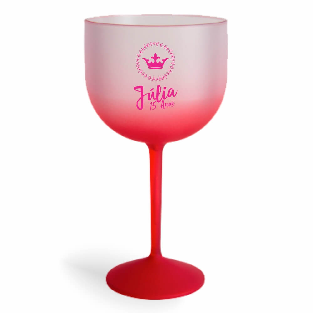 CANECA, COPOS E TAÇAS TAÇAS TAÇAS PLÁSTICAS TAÇA DE GIN 580ML IMPRESSÃO 1 COR DEGRADÊ VERMELHA