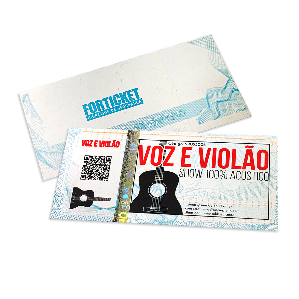 INGRESSOS DE SEGURANÇA 105X51MM AZUL