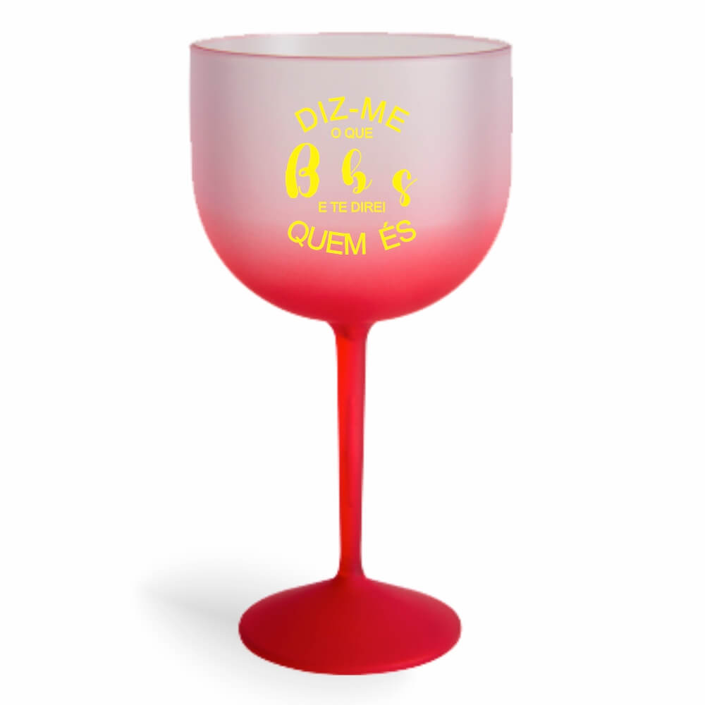 CANECA, COPOS E TAÇAS TAÇAS TAÇAS PLÁSTICAS TAÇA DE GIN 580ML IMPRESSÃO 1 COR DEGRADÊ VERMELHA