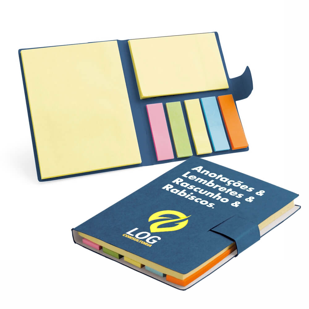 BLOCO DE POST IT AZUL 105X80MM