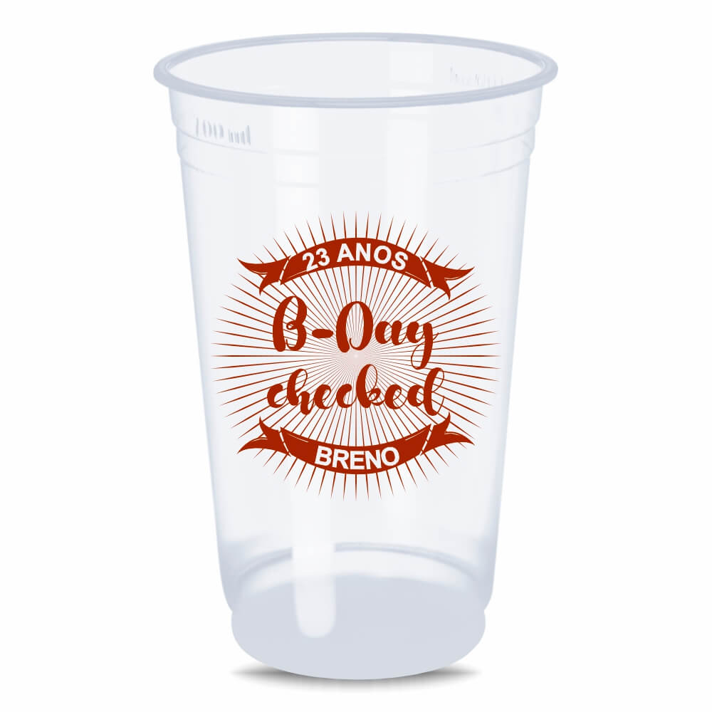CANECA, COPOS E TAÇAS COPOS COPOS DESCARTÁVEIS 400ML IMPRESSÃO SILK TRANSPARENTE