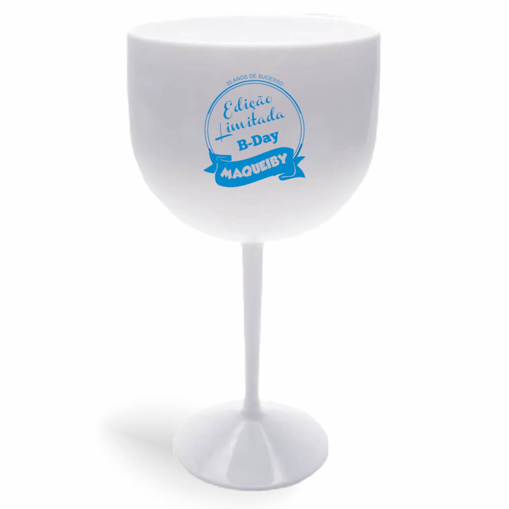 CANECA, COPOS E TAÇAS TAÇAS TAÇAS PLÁSTICAS TAÇA DE GIN 580ML IMPRESSÃO 1 COR LEITOSA BRANCA