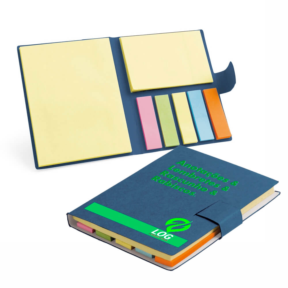 BLOCO DE POST IT AZUL 105X80MM