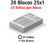 BLOCOS, COMANDAS, RECEITUÁRIOS E TALÕES BLOCOS E TALÕES 25 FOLHAS AP 56G 25X1 105X150MM