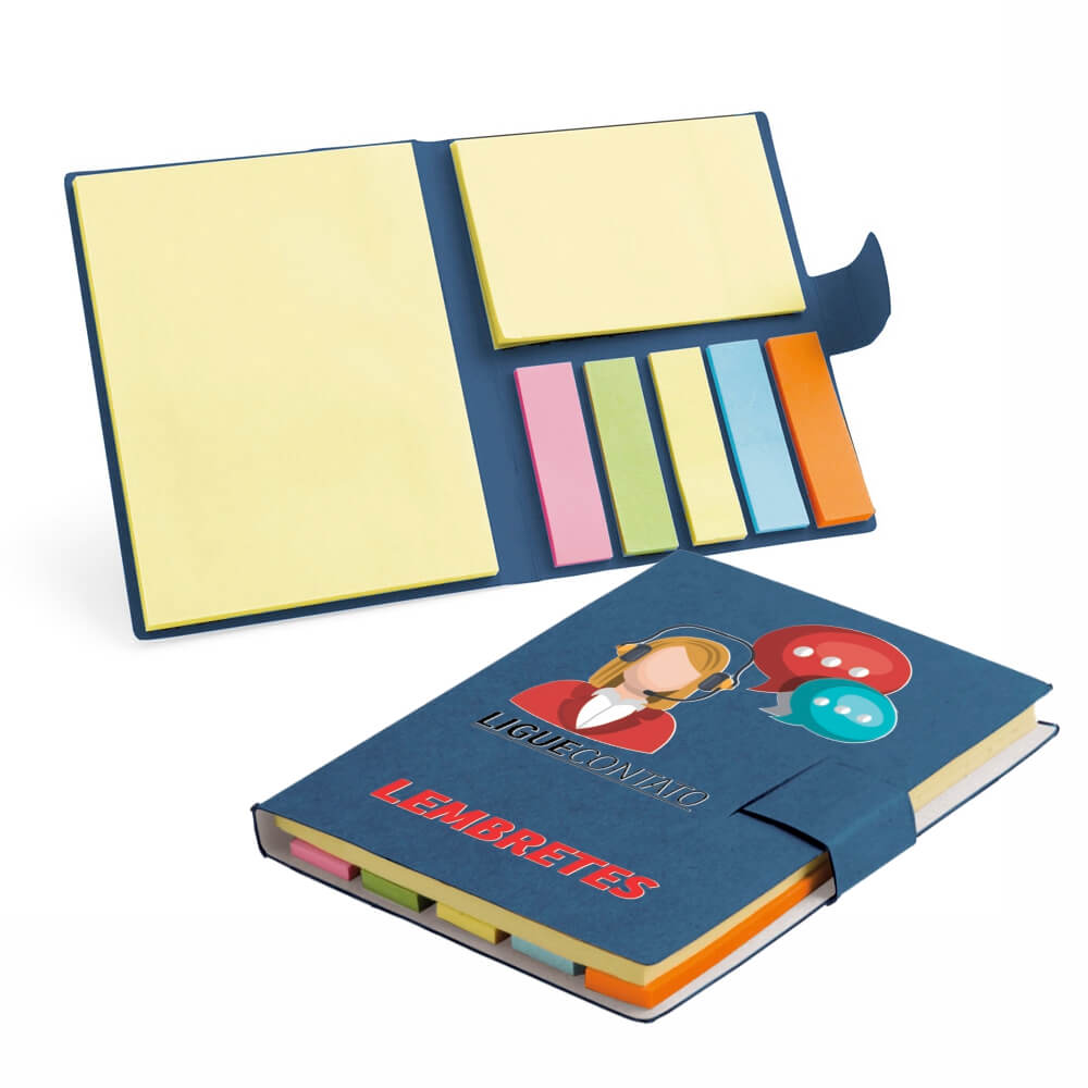BLOCO DE POST IT AZUL 105X80MM