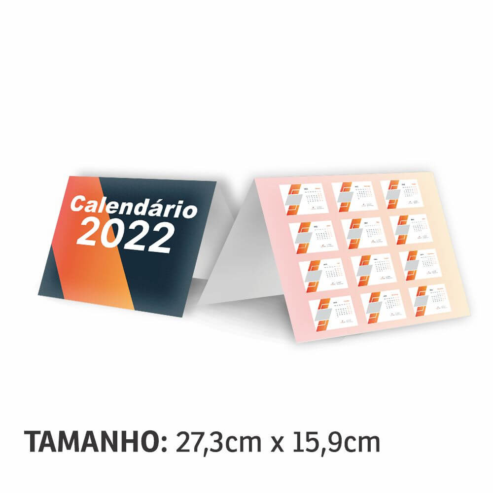 CALENDÁRIOS E FOLHINHAS 2025 CALENDÁRIO DE MESA BÁSICO PVC 0,50MM PREMIUM BRANCO - 4X0 - 48unid - CAL050P48