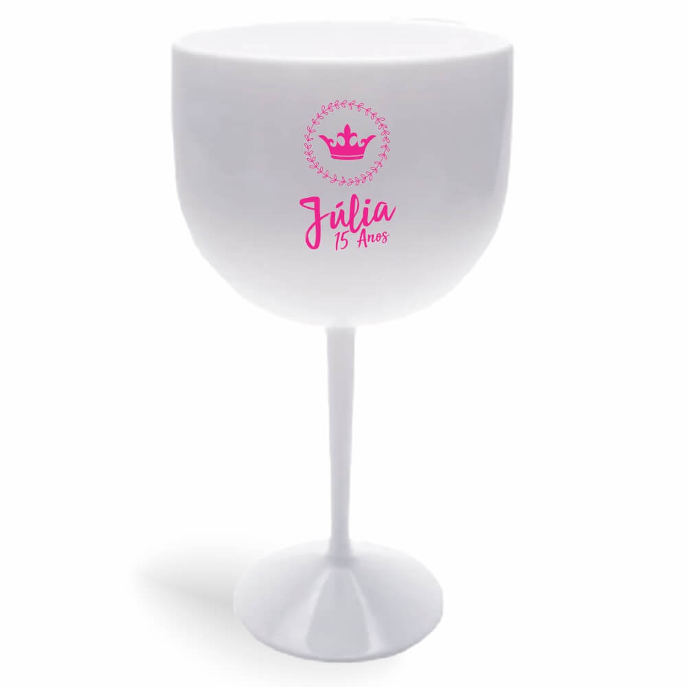 CANECA, COPOS E TAÇAS TAÇAS TAÇAS PLÁSTICAS TAÇA DE GIN 580ML IMPRESSÃO 1 COR LEITOSA BRANCA