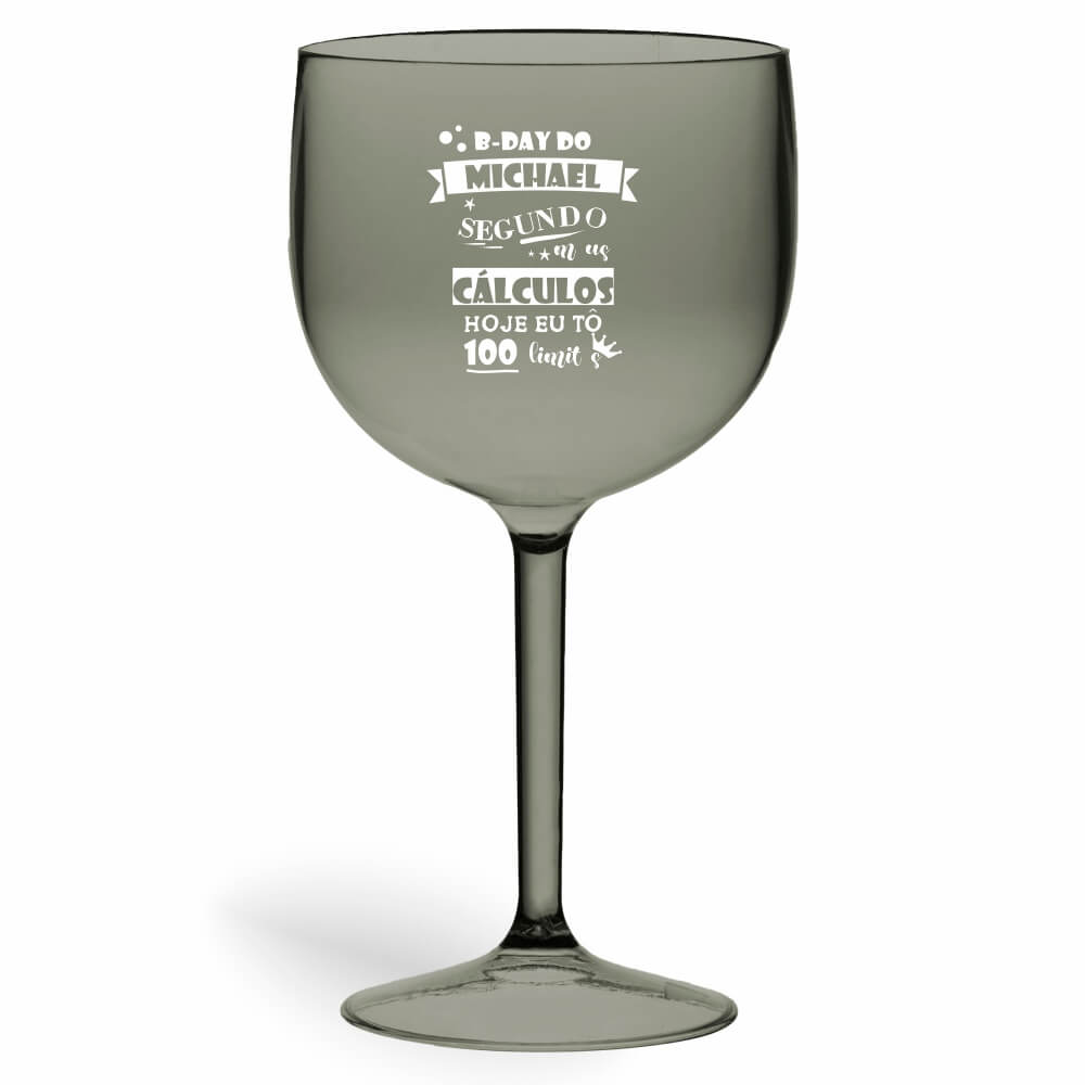 CANECA, COPOS E TAÇAS TAÇAS TAÇAS PLÁSTICAS TAÇA DE GIN 580ML IMPRESSÃO 1 COR TRANSPARENTE FUMÊ