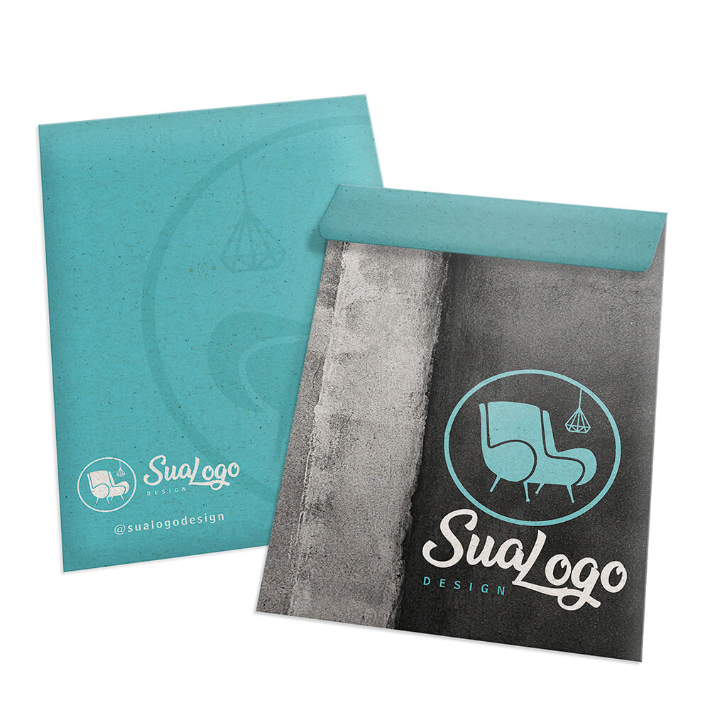 ENVELOPES ENVELOPES PERSONALIZADOS RECICLATO 90G MEIO SACO 166X240MM - 4X0 - 100unid - 13308C3