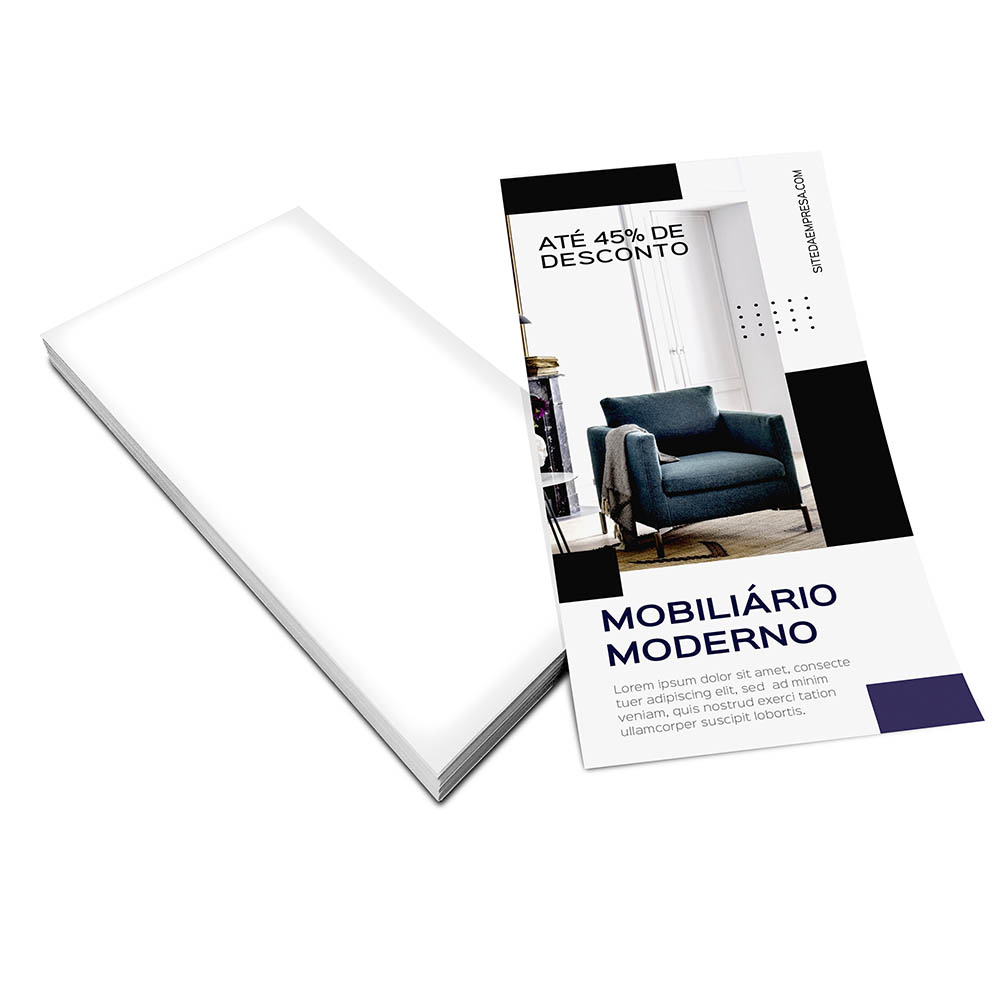 PANFLETOS, FLYERS E FOLHETOS COUCHÊ 150G SEM VERNIZ 100X200MM - 4X0 - 300unid - P45401MC3