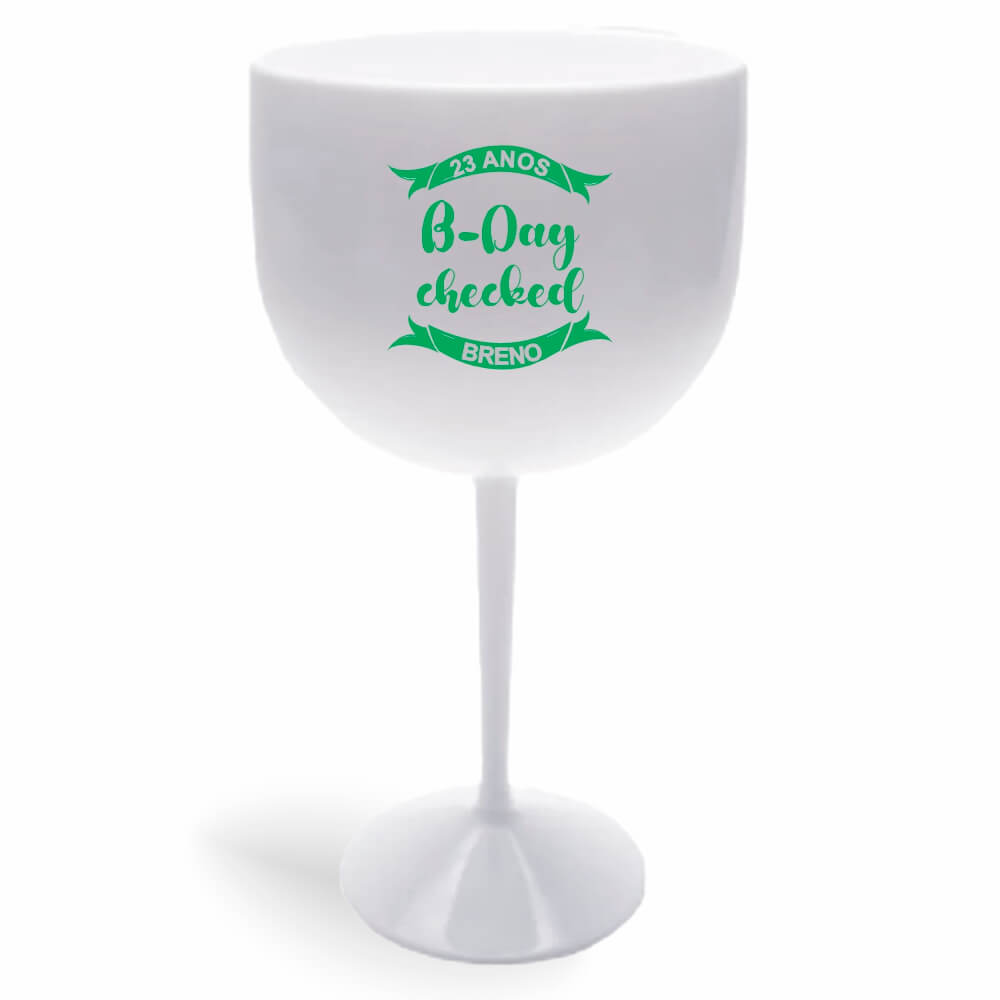 CANECA, COPOS E TAÇAS TAÇAS TAÇAS PLÁSTICAS TAÇA DE GIN 580ML IMPRESSÃO 1 COR LEITOSA BRANCA
