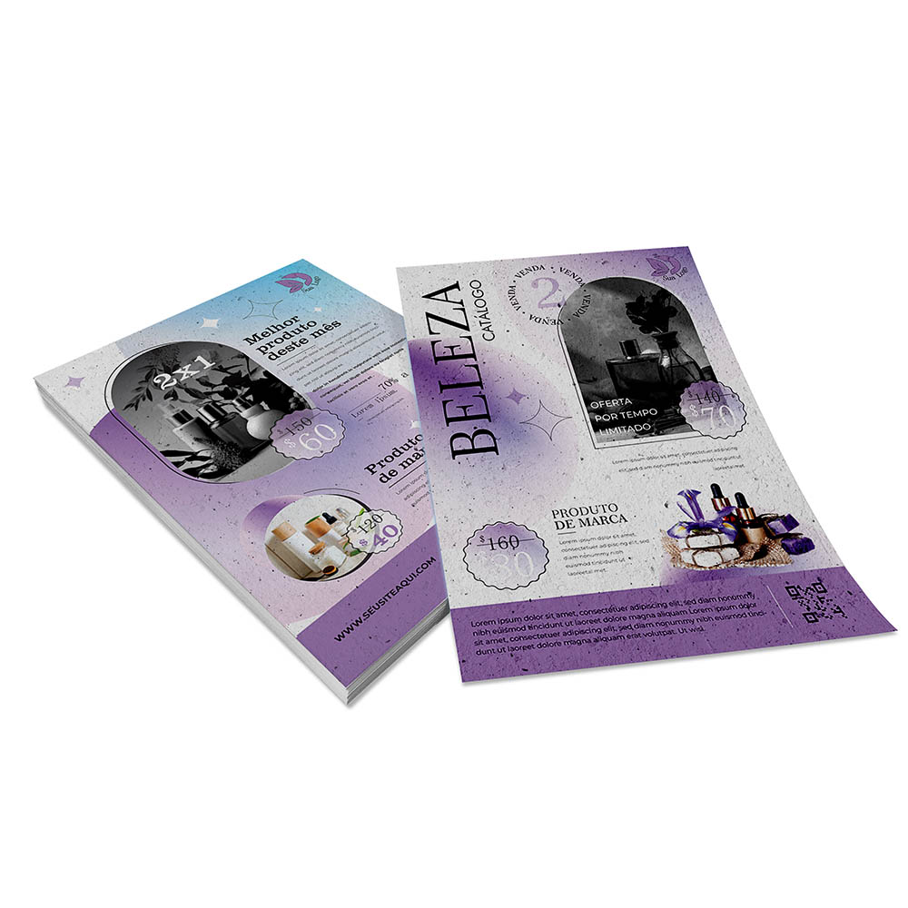 PANFLETOS, FLYERS E FOLHETOS RECICLATO 90G SEM VERNIZ 300X420MM