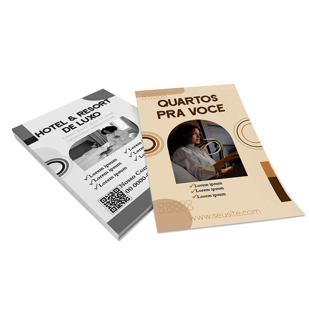 PANFLETOS, FLYERS E FOLHETOS COUCHÊ 90G SEM VERNIZ 140X200MM - 4X1 - 500unid - PATSE34C