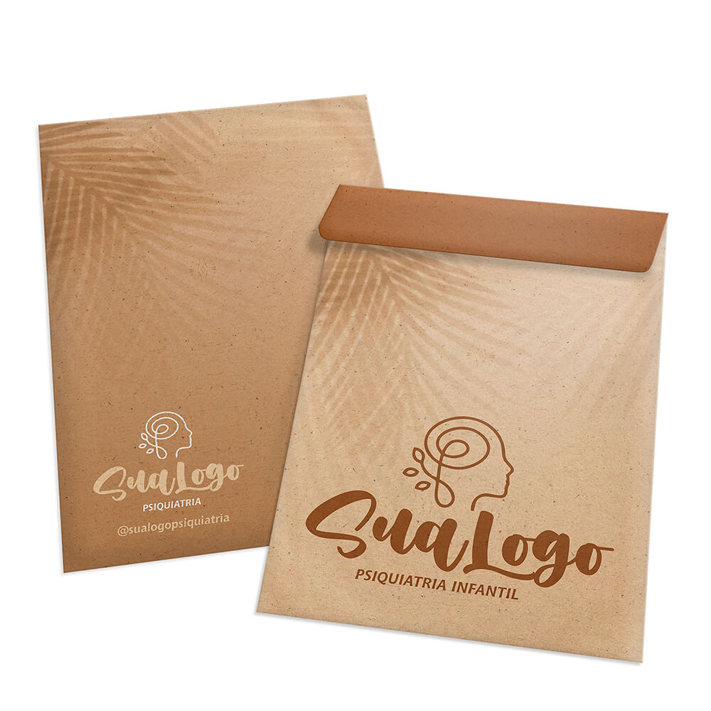 ENVELOPES ENVELOPES PERSONALIZADOS RECICLATO 90G MEIO SACO 166X240MM - 4X0 - 10unid - 13308CC