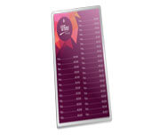 CARDÁPIOS CARDÁPIOS PERSONALIZADOS PLASTIFICADOS PLASTIFICAÇÃO RÍGIDA 0,10MM COUCHÊ 150G 105X300MM