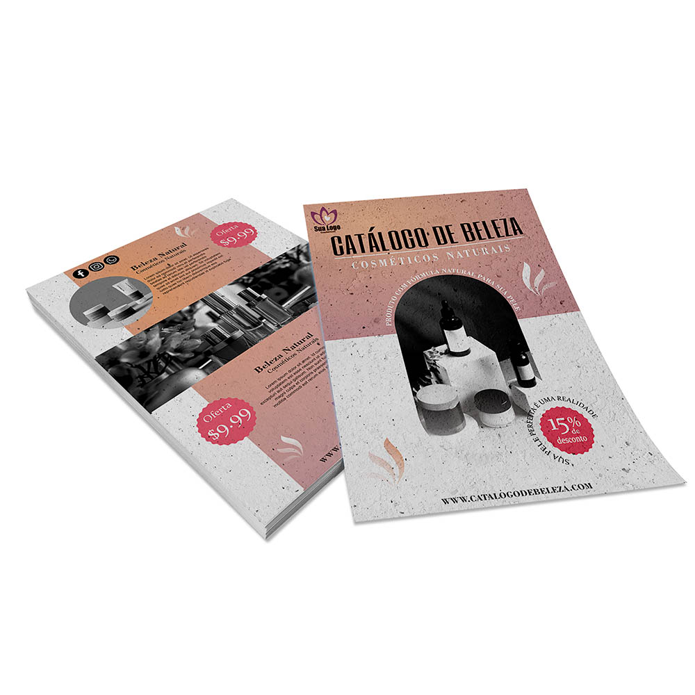 PANFLETOS, FLYERS E FOLHETOS RECICLATO 90G SEM VERNIZ 300X420MM