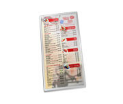 CARDÁPIOS CARDÁPIOS PERSONALIZADOS PLASTIFICADOS PLASTIFICAÇÃO RÍGIDA 0,10MM COUCHÊ 150G 105X300MM