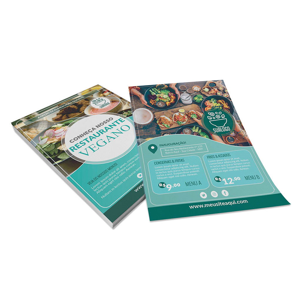 PANFLETOS, FLYERS E FOLHETOS APERGAMINHADO 90G 105X150MM - 4X4 - 2500unid - 81034CO