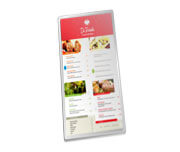 CARDÁPIOS CARDÁPIOS PERSONALIZADOS PLASTIFICADOS PLASTIFICAÇÃO RÍGIDA 0,10MM COUCHÊ 150G 105X300MM