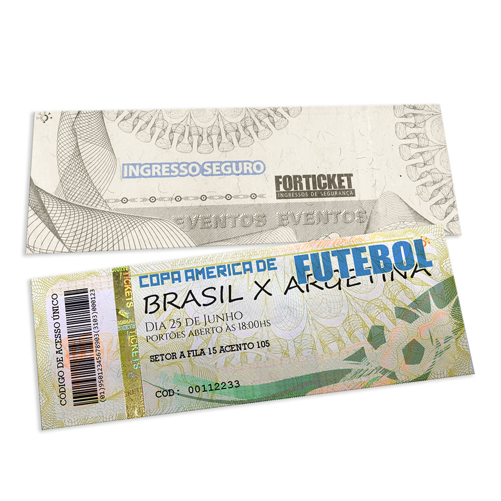 INGRESSOS DE SEGURANÇA 150X55MM AMARELO
