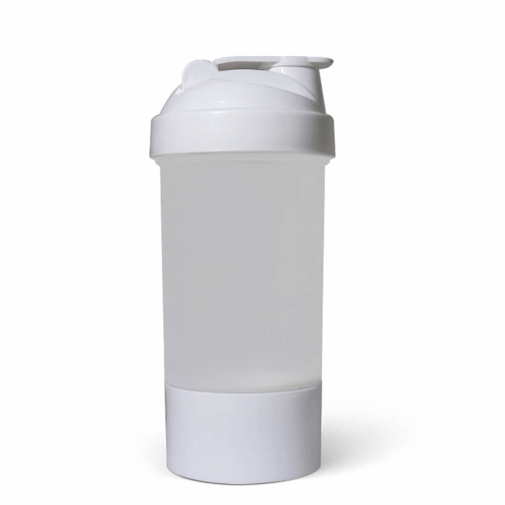 PRODUTOS SEM PERSONALIZAÇÃO COQUETELEIRA PARA ACADEMIA 500ML 2 DOSES BRANCA