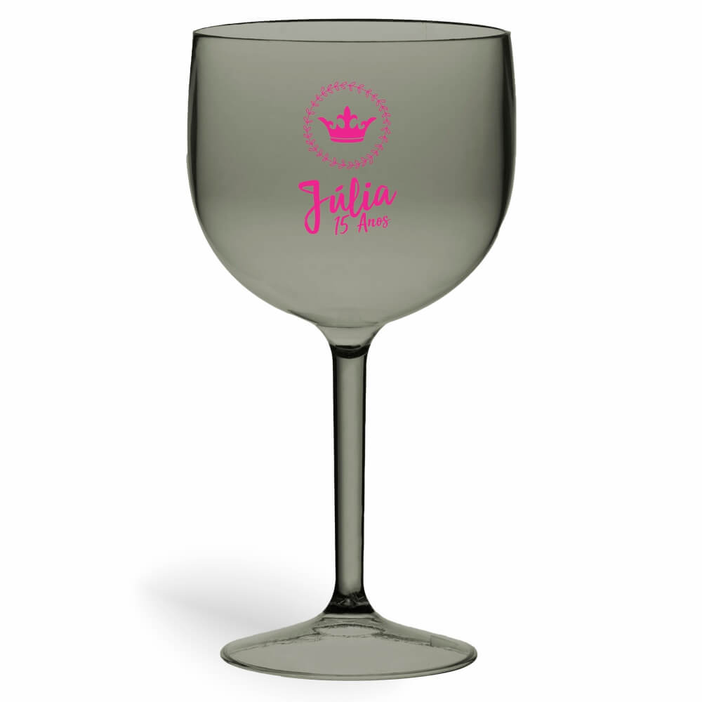 CANECA, COPOS E TAÇAS TAÇAS TAÇAS PLÁSTICAS TAÇA DE GIN 580ML IMPRESSÃO 1 COR TRANSPARENTE FUMÊ