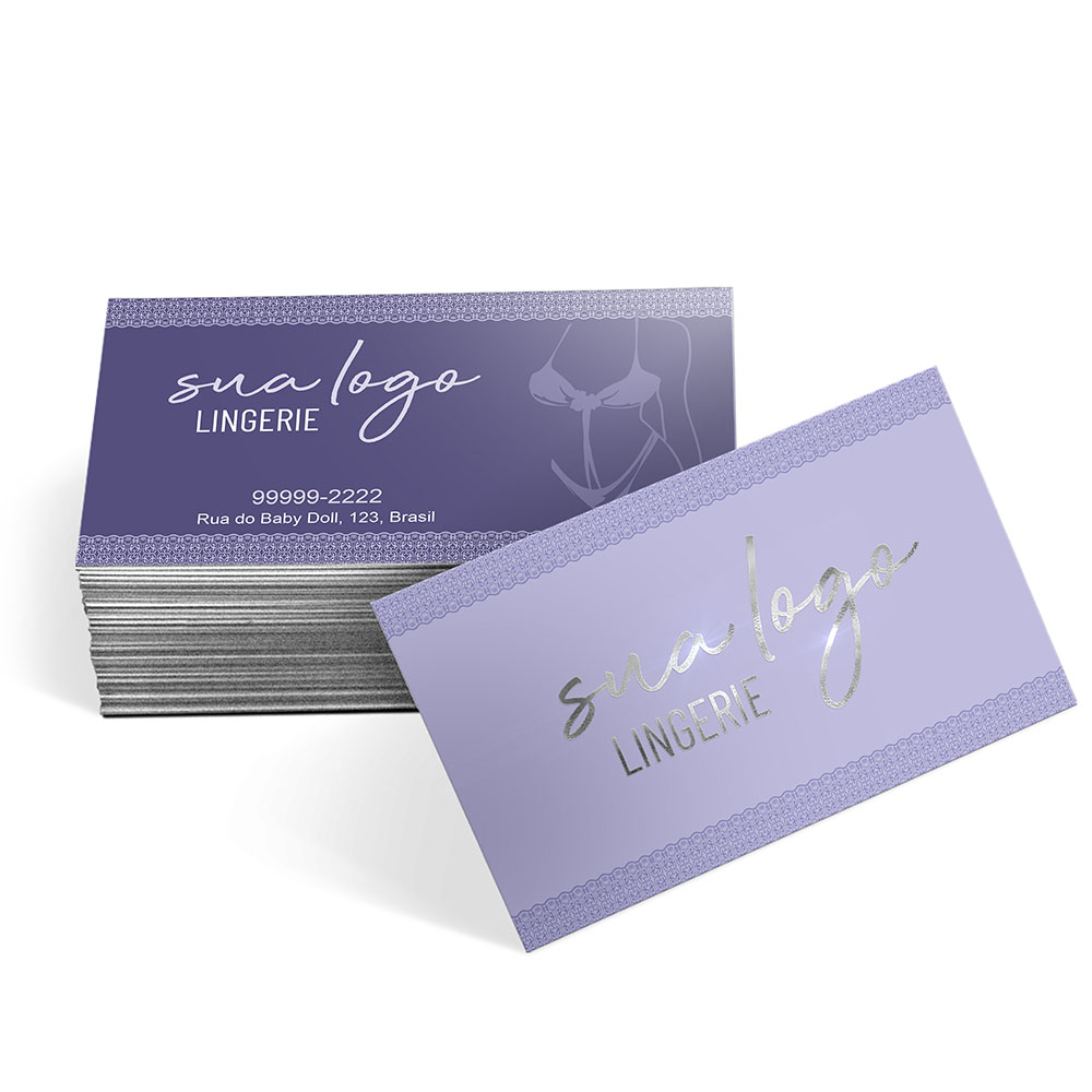 CARTÕES DE VISITA COUCHÊ 300G HOT STAMPING LAM FOSCA FV E HOTSTAMPING FR