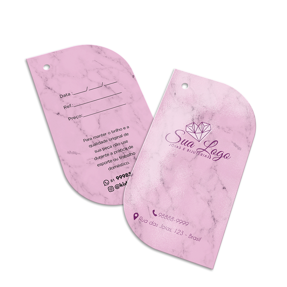 TAGS TAGS ESPECIAIS COUCHÊ 300G VERNIZ UV VERNIZ UV TOTAL FRENTE 91X51MM - 4X4 - 500unid - 3300A
