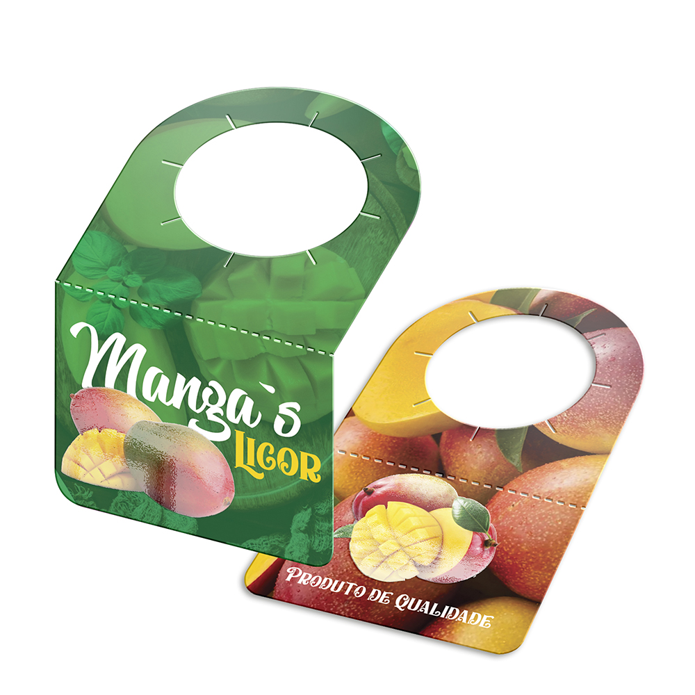 TAGS TAGS PARA GARRAFA COUCHÊ 300G VERNIZ LOCALIZADO LAM FOSCA E VERNIZ LOCALIZADO FRENTE E VERSO 91X102MM