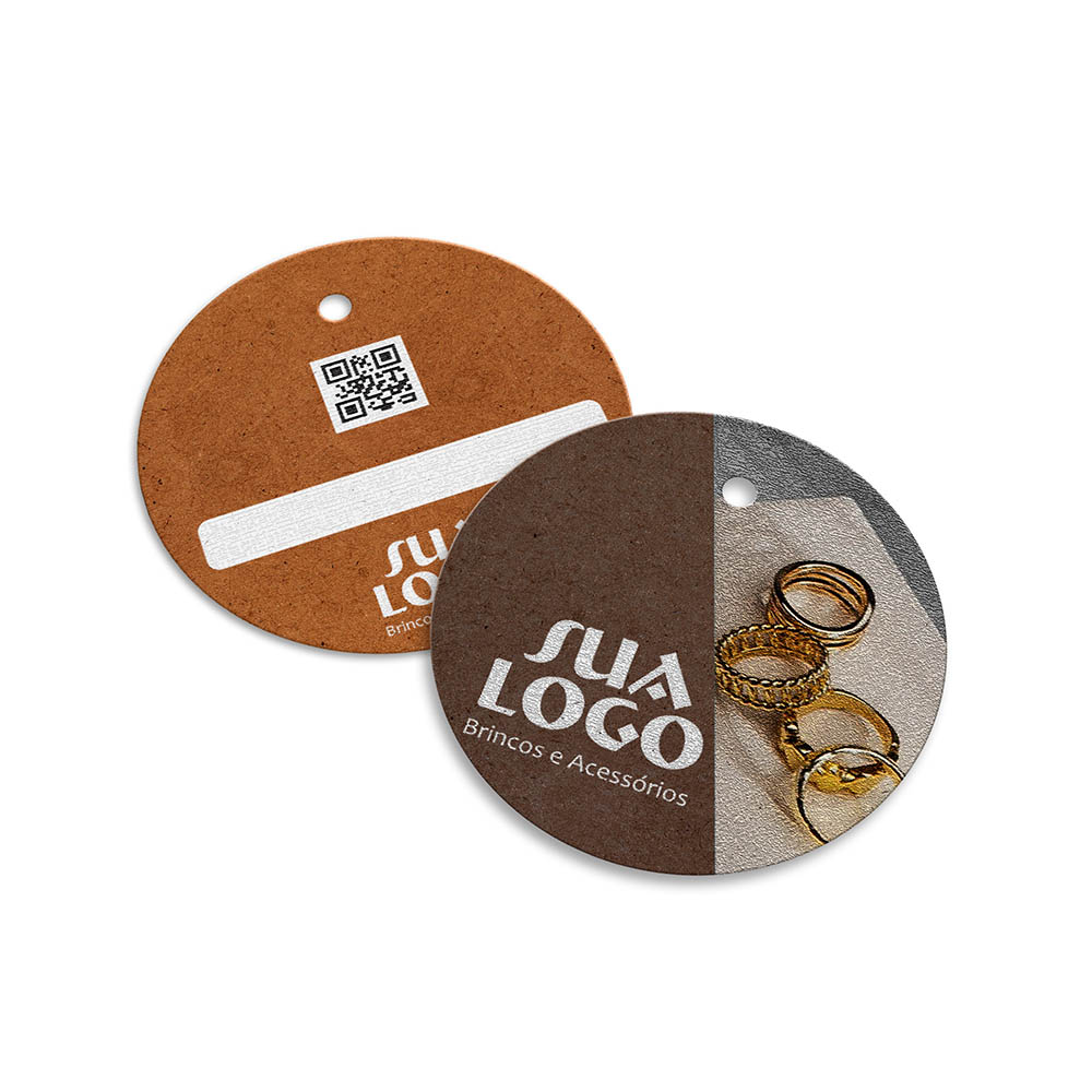 TAGS TAGS ESPECIAIS KRAFT 250G SEM LAMINAÇÃO E SEM VERNIZ SEM VERNIZ COM TINTA BRANCA 45X51MM - 4X4 - 2000unid - TDK42000C3