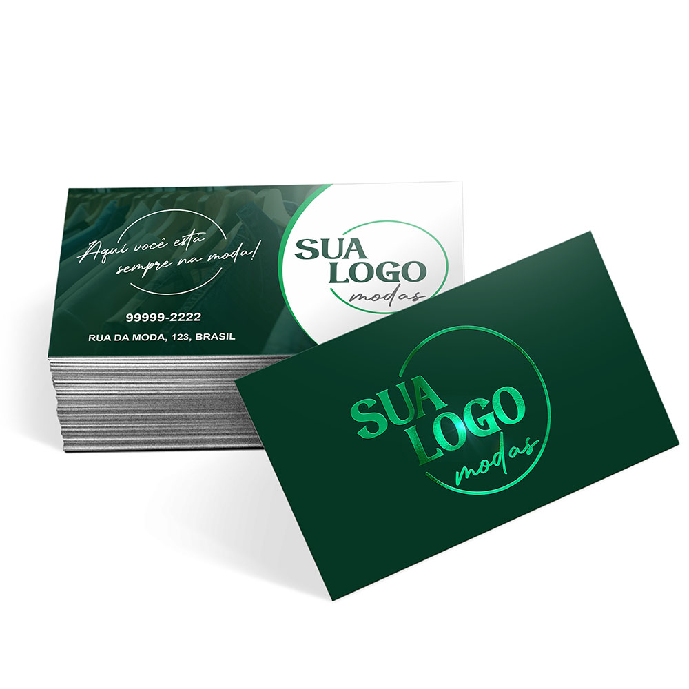 CARTÕES DE VISITA COUCHÊ 300G HOT STAMPING LAM FOSCA FV E HOTSTAMPING FR