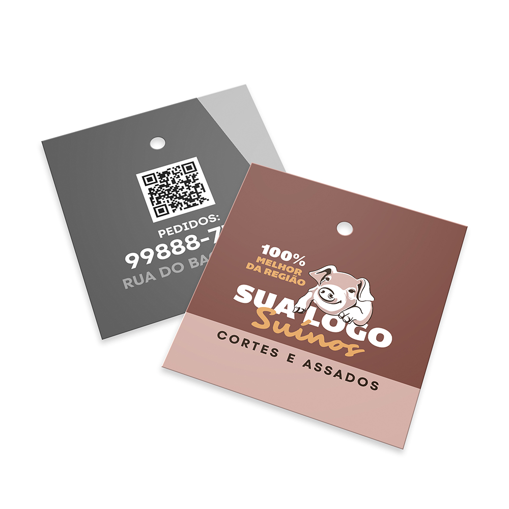 TAGS TAGS PADRÃO FURO COUCHÊ 250G SEM LAMINAÇÃO E SEM VERNIZ SEM VERNIZ 45X51MM - 4X1 - 250unid - TD41100C