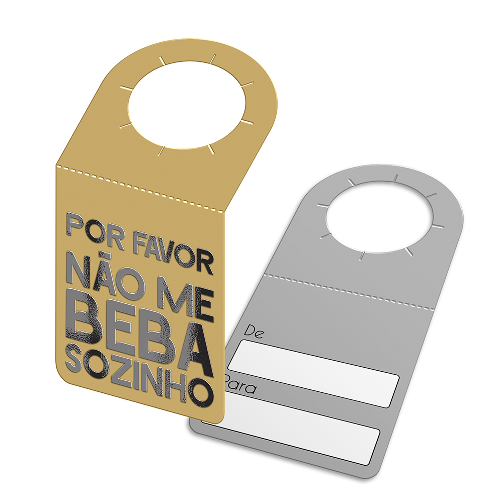 TAGS TAGS PARA GARRAFA COUCHÊ 300G VERNIZ LOCALIZADO LAM FOSCA FRENTE E VERNIZ LOCALIZADO FRENTE 91X153MM