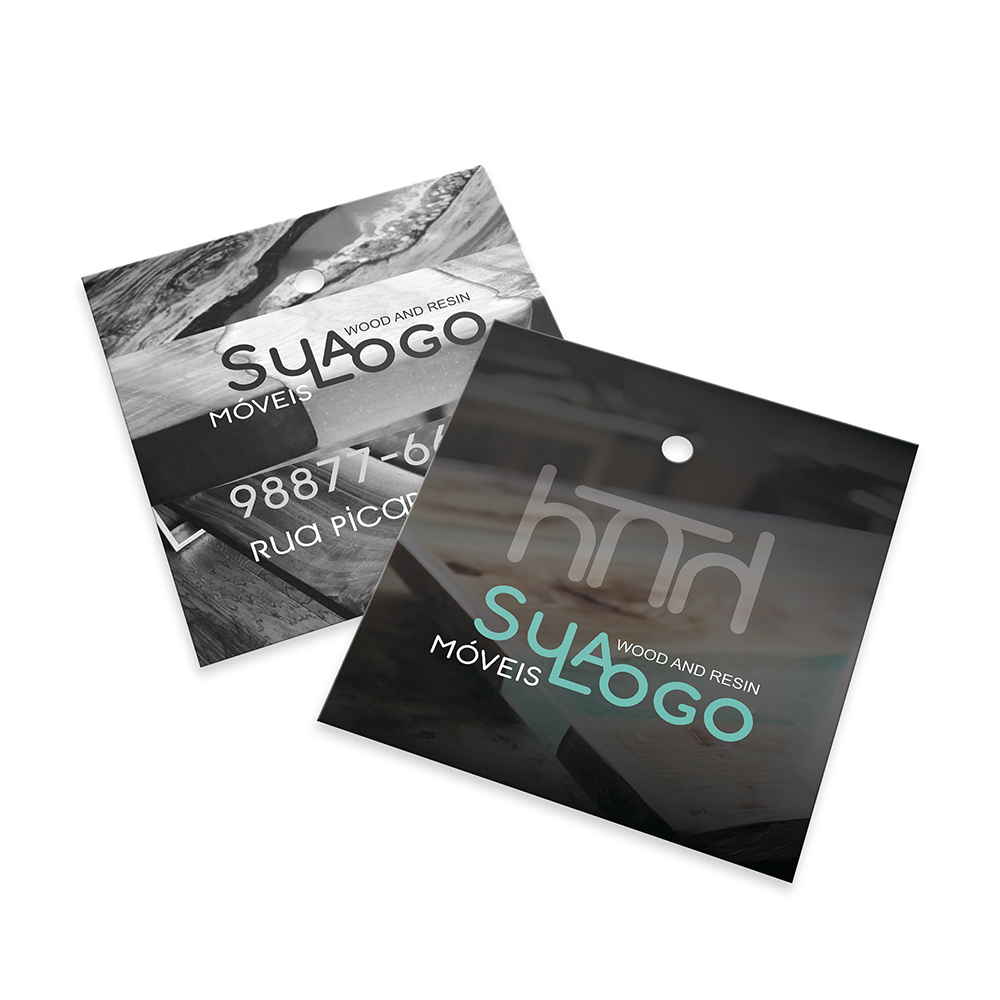 TAGS TAGS PADRÃO FURO COUCHÊ 250G SEM LAMINAÇÃO E SEM VERNIZ SEM VERNIZ 45X51MM - 4X1 - 100unid - TD4150C