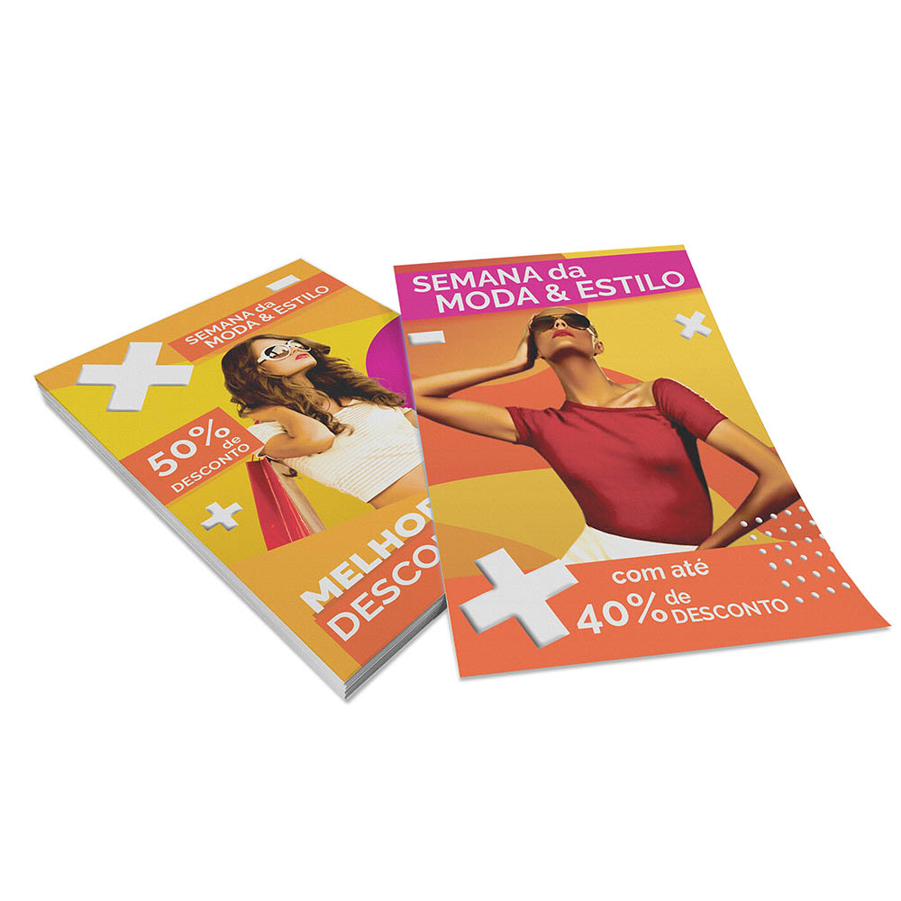 PANFLETOS, FLYERS E FOLHETOS APERGAMINHADO 90G 105X150MM - 4X4 - 10000unid - 81054CO