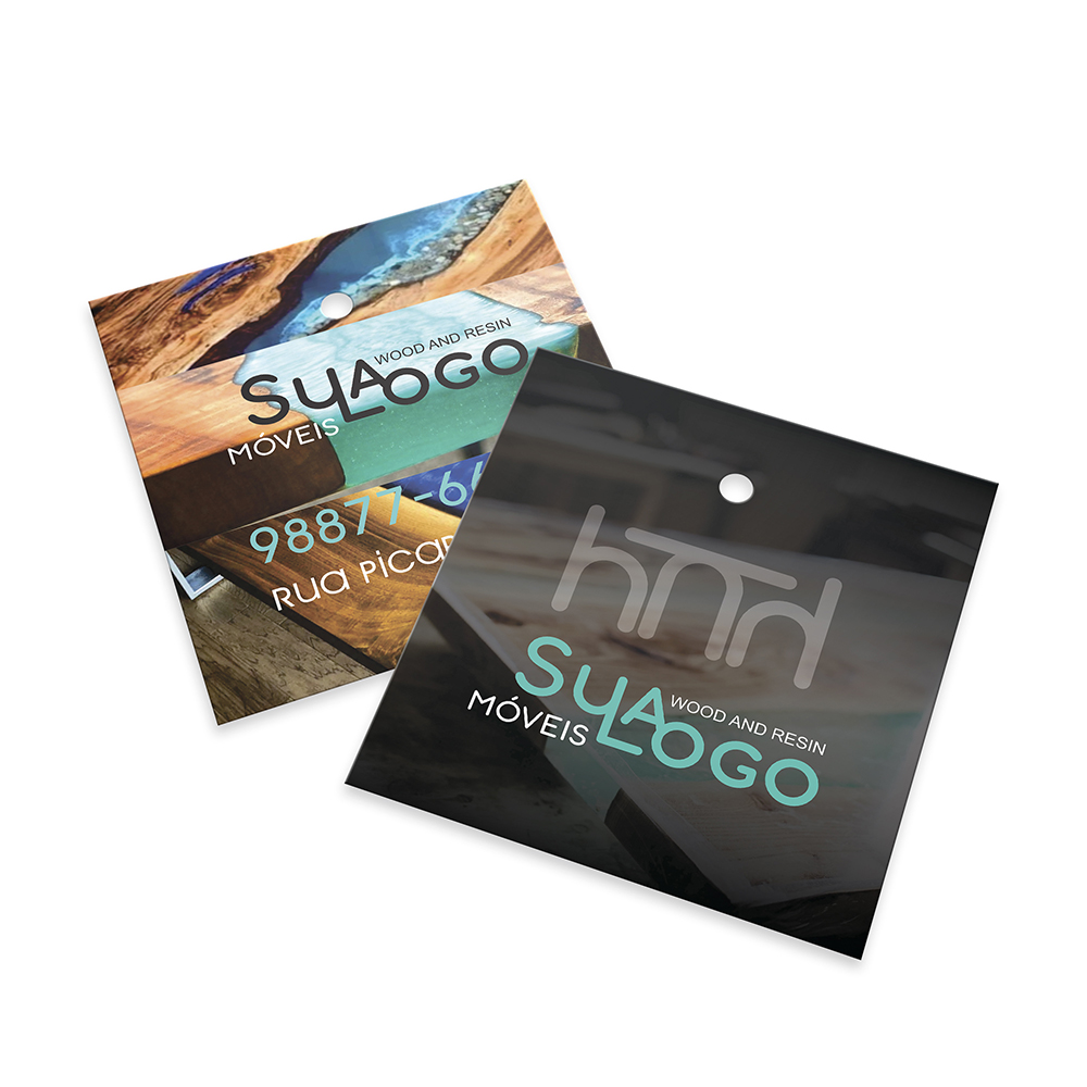 TAGS TAGS PADRÃO FURO COUCHÊ 250G SEM LAMINAÇÃO E SEM VERNIZ SEM VERNIZ 45X51MM - 4X4 - 100unid - TD4450C