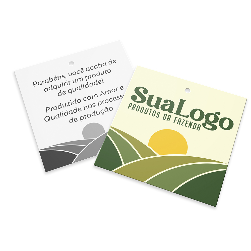 TAGS TAGS PADRÃO FURO COUCHÊ 250G SEM LAMINAÇÃO E SEM VERNIZ SEM VERNIZ 91X102MM - 4X1 - 50unid - TD02125C