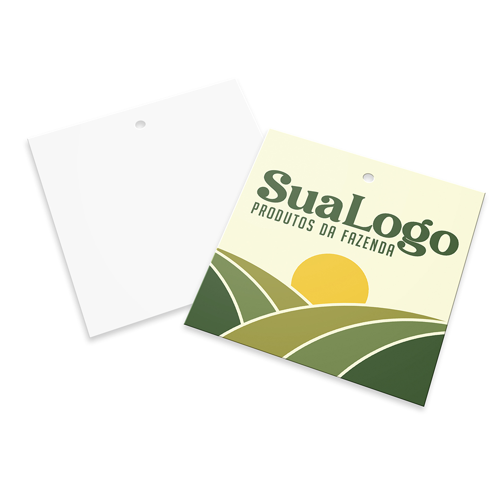 TAGS TAGS PADRÃO FURO COUCHÊ 250G SEM LAMINAÇÃO E SEM VERNIZ SEM VERNIZ 91X102MM - 4X0 - 50unid - TD0225C
