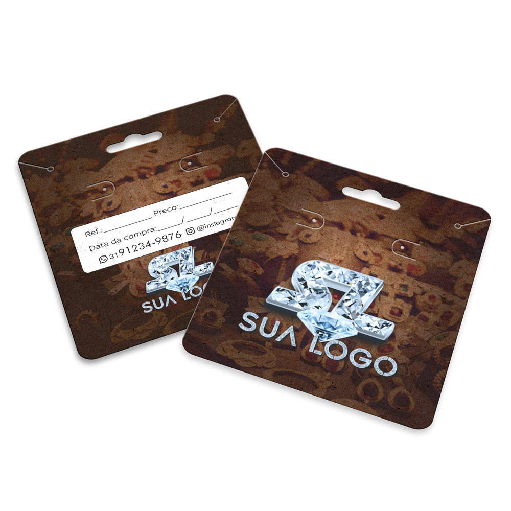 TAGS TAGS ESPECIAIS KRAFT 250G SEM LAMINAÇÃO E SEM VERNIZ SEM VERNIZ COM TINTA BRANCA 91X102MM