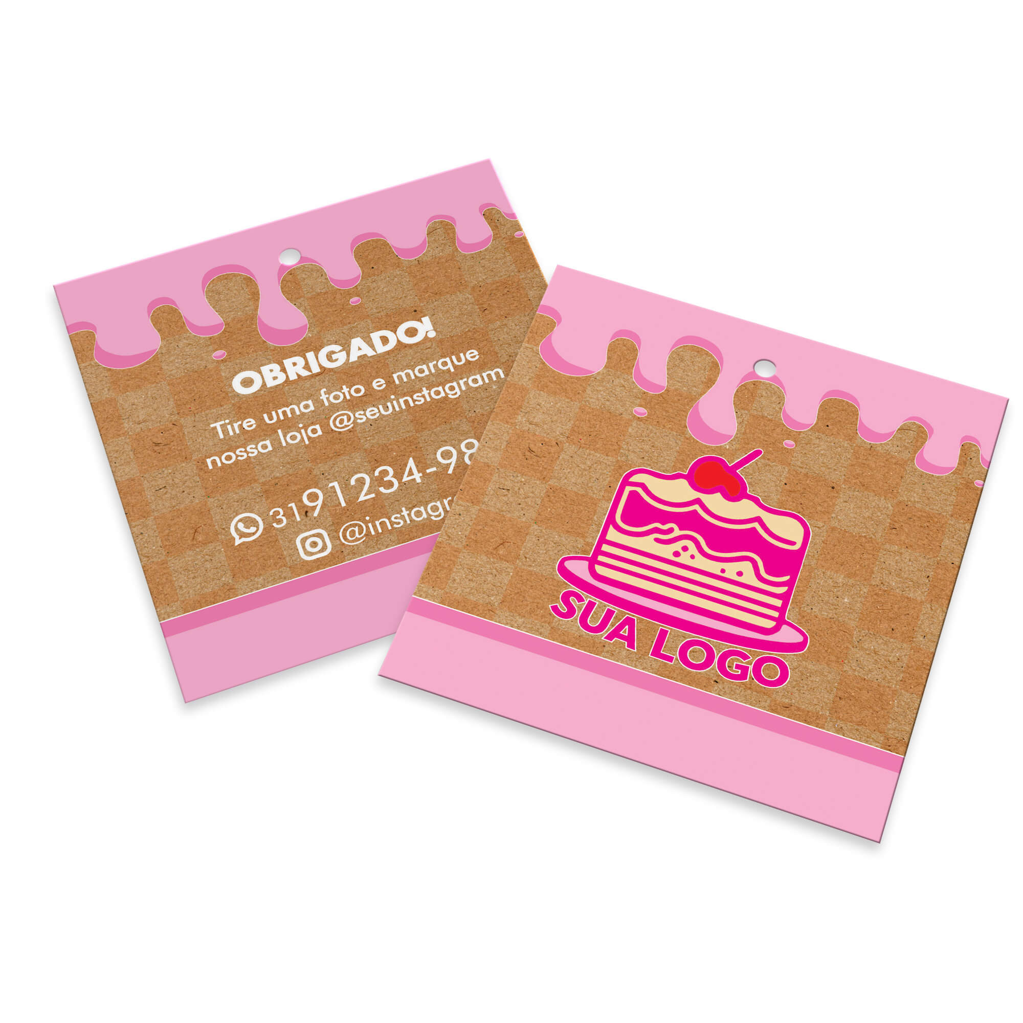 TAGS TAGS ESPECIAIS KRAFT 250G SEM LAMINAÇÃO E SEM VERNIZ SEM VERNIZ COM TINTA BRANCA 91X102MM - 4X4 - 50unid - TDK2450C