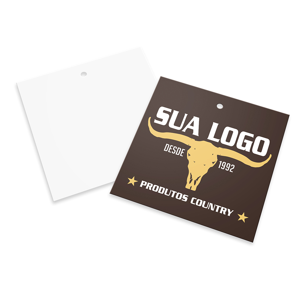 TAGS TAGS PADRÃO FURO COUCHÊ 250G SEM LAMINAÇÃO E SEM VERNIZ SEM VERNIZ 91X102MM - 4X0 - 100unid - TD0250C