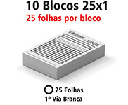 BLOCOS, COMANDAS, RECEITUÁRIOS E TALÕES BLOCOS E TALÕES 25 FOLHAS AP 75G 25X1 150X210MM - 1X1 - 250unid - AP2513C