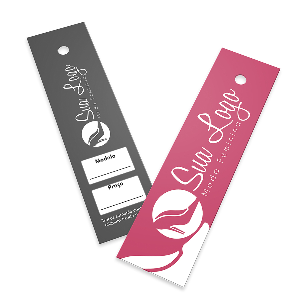 TAGS TAGS PADRÃO FURO COUCHÊ 250G SEM LAMINAÇÃO E SEM VERNIZ SEM VERNIZ 91X25MM - 4X1 - 50unid - TD94125C
