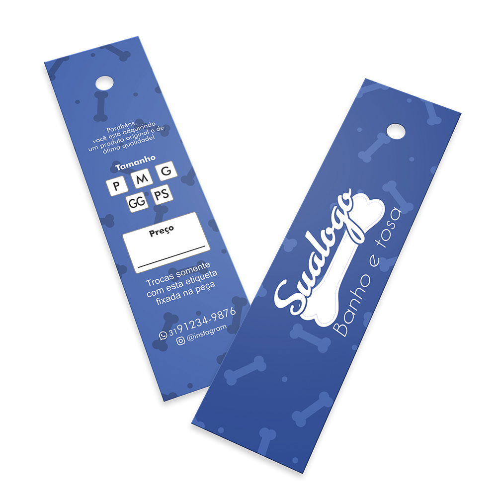 TAGS TAGS PADRÃO FURO COUCHÊ 250G SEM LAMINAÇÃO E SEM VERNIZ SEM VERNIZ 91X25MM - 4X4 - 250unid - TD944100C