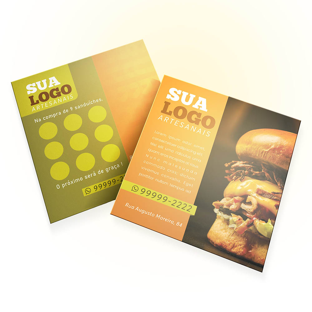 POSTAIS COUCHÊ 300G LAMINAÇÃO FOSCA LAM FOSCA FRENTE E VERSO 90X98MM - 4X4 - 1000unid - 2600