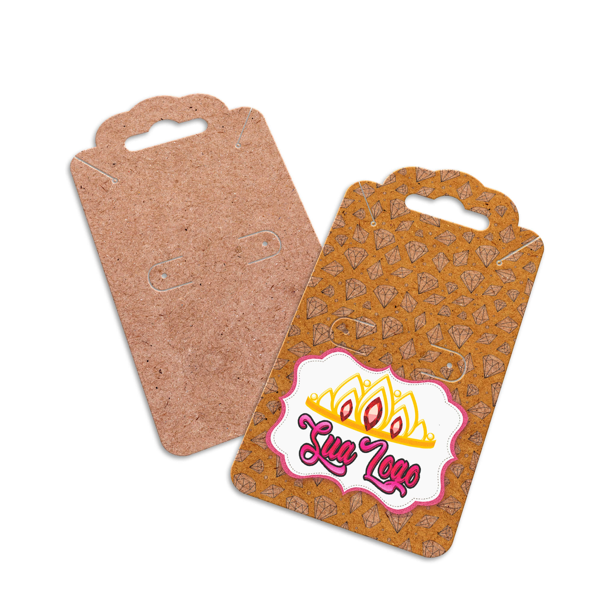 TAGS TAGS ESPECIAIS KRAFT 250G SEM LAMINAÇÃO E SEM VERNIZ SEM VERNIZ COM TINTA BRANCA 91X51MM