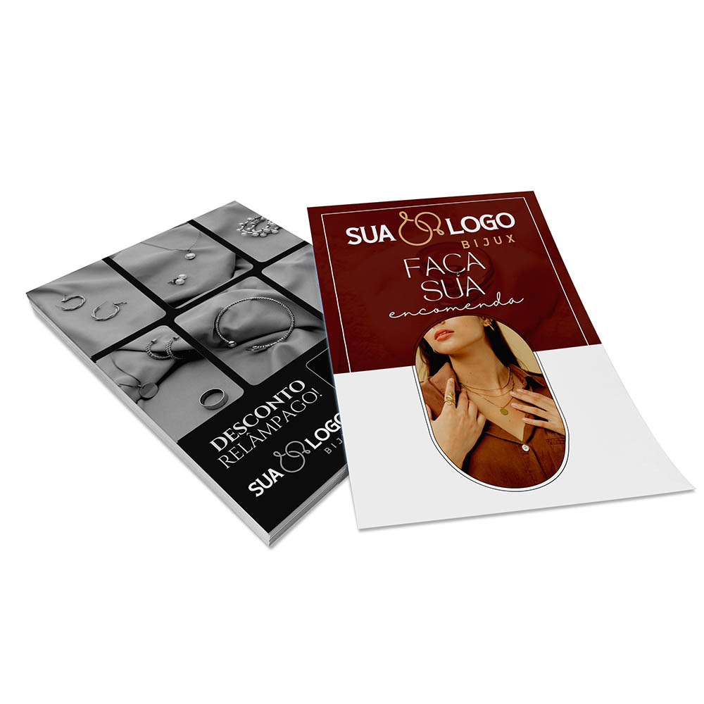 PANFLETOS, FLYERS E FOLHETOS COUCHÊ 150G SEM VERNIZ 150X200MM - 4X1 - 10000unid - PN1005A
