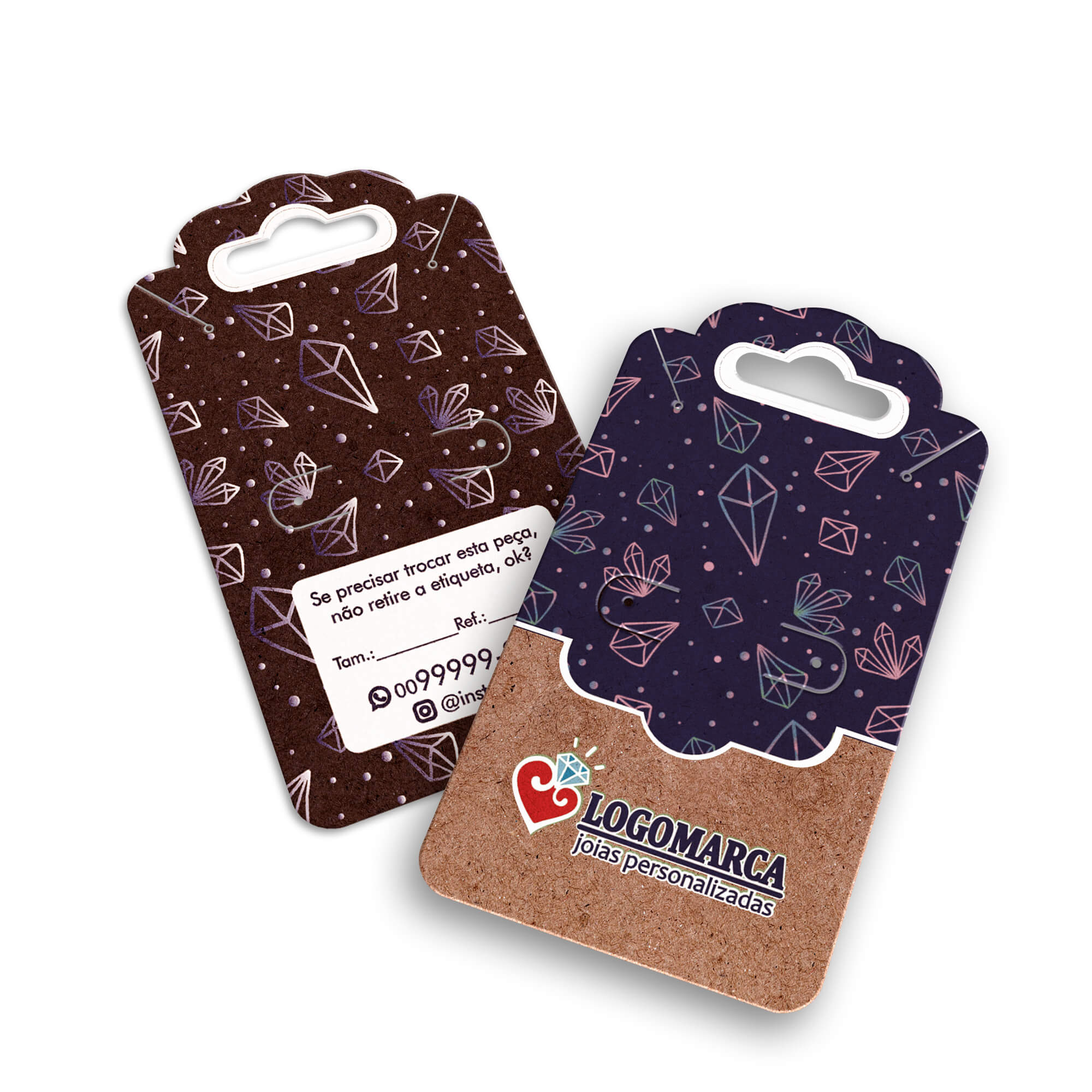 TAGS TAGS ESPECIAIS KRAFT 250G SEM LAMINAÇÃO E SEM VERNIZ SEM VERNIZ COM TINTA BRANCA 91X51MM - 4X4 - 250unid - TDK54250C