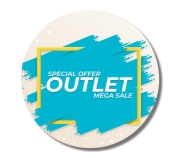 ADESIVOS ETIQUETAS PADRÃO REDONDO ADESIVO PAPEL 43X43MM - 4X0 - 140unid - ETQ4CM210