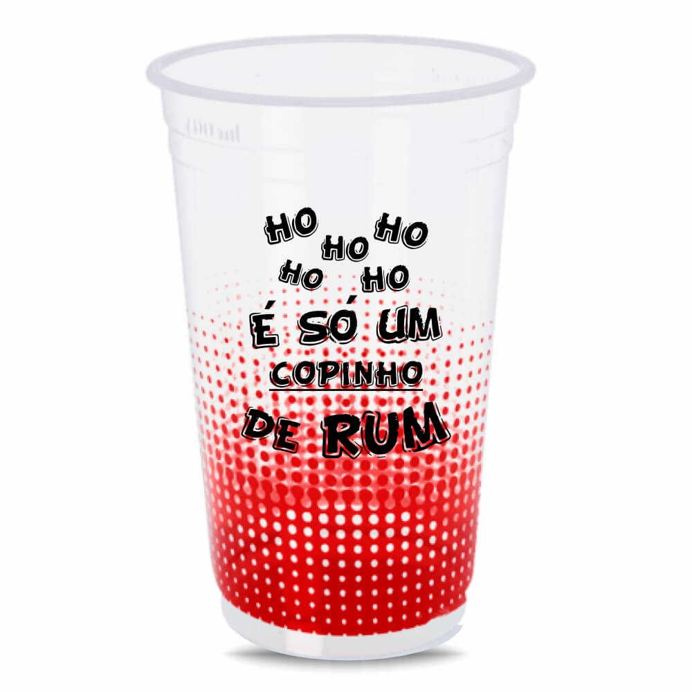 CANECA, COPOS E TAÇAS COPOS COPOS DESCARTÁVEIS 500ML IMPRESSÃO SILK TRANSPARENTE 360